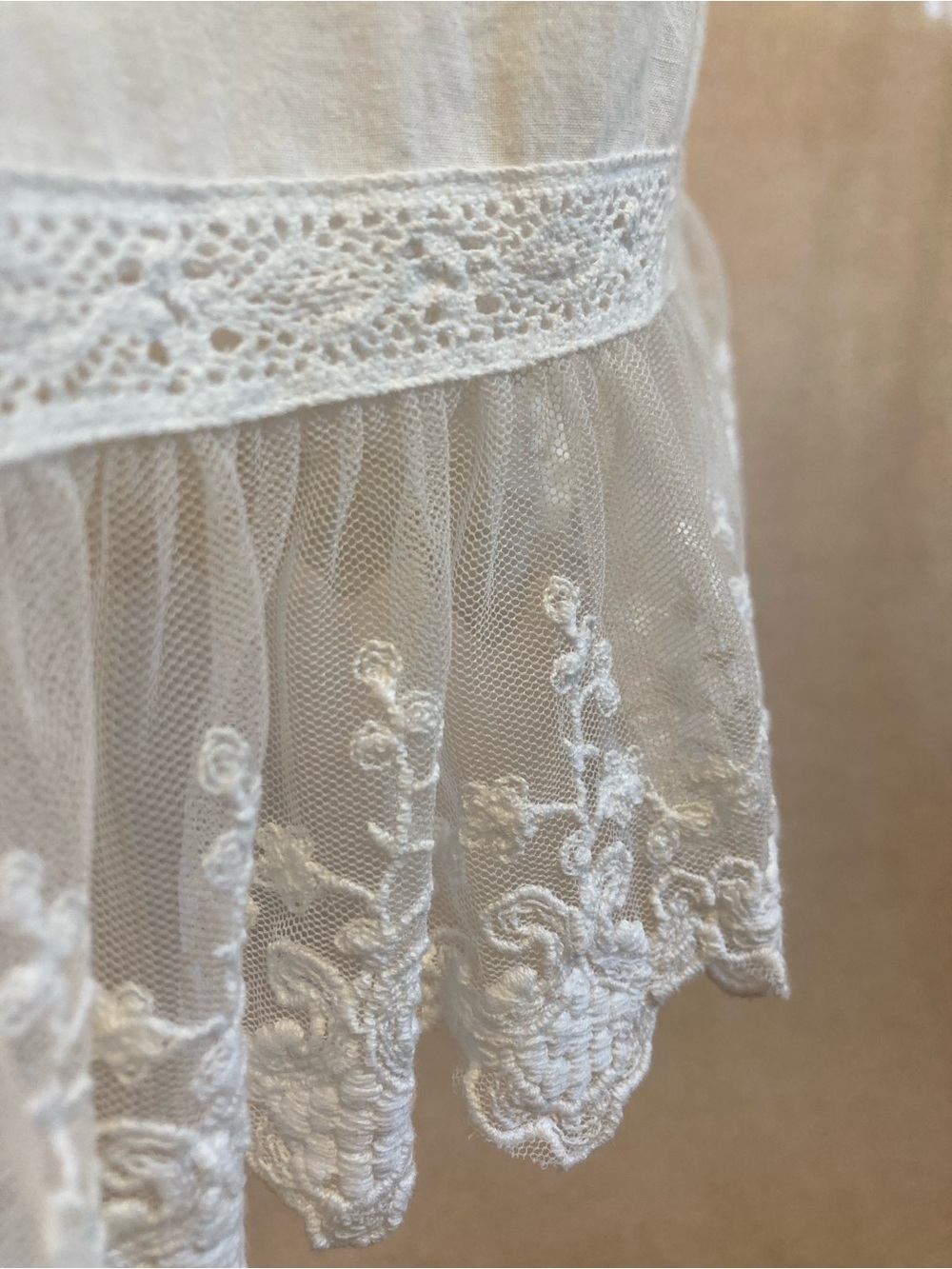 April Cornell White Lace-Trim Slip - Picture 10 of 13